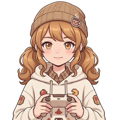 Cocoa arcade AI PNGTuber Cocoa arcade — AI PNGTuber character redrawn from a reference image