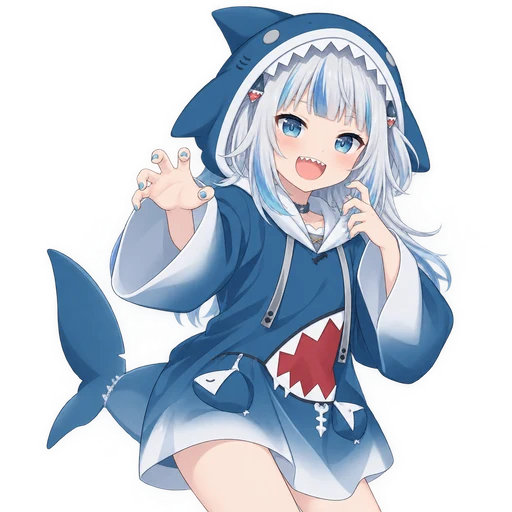 Gawr Gura — AI PNGTuber character generated from the prompt below