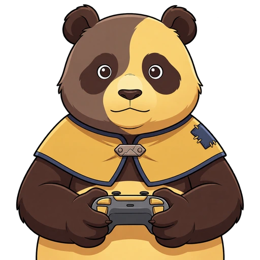 Ranked panda — AI PNGTuber character redrawn from a reference image