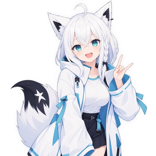 Shirakami Fubuki — AI PNGTuber character generated from the prompt below