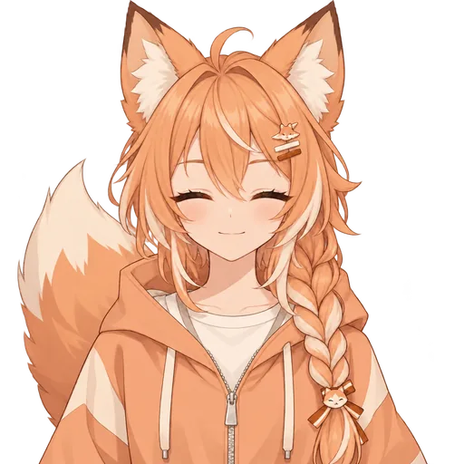 Fox Streamer, blink frame: mouth closed, eyes closed