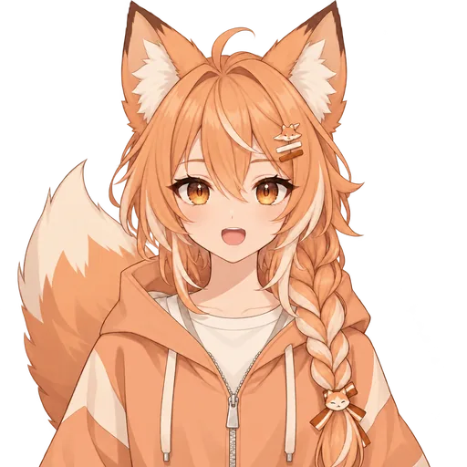 Fox Streamer, talking frame: mouth open, eyes open